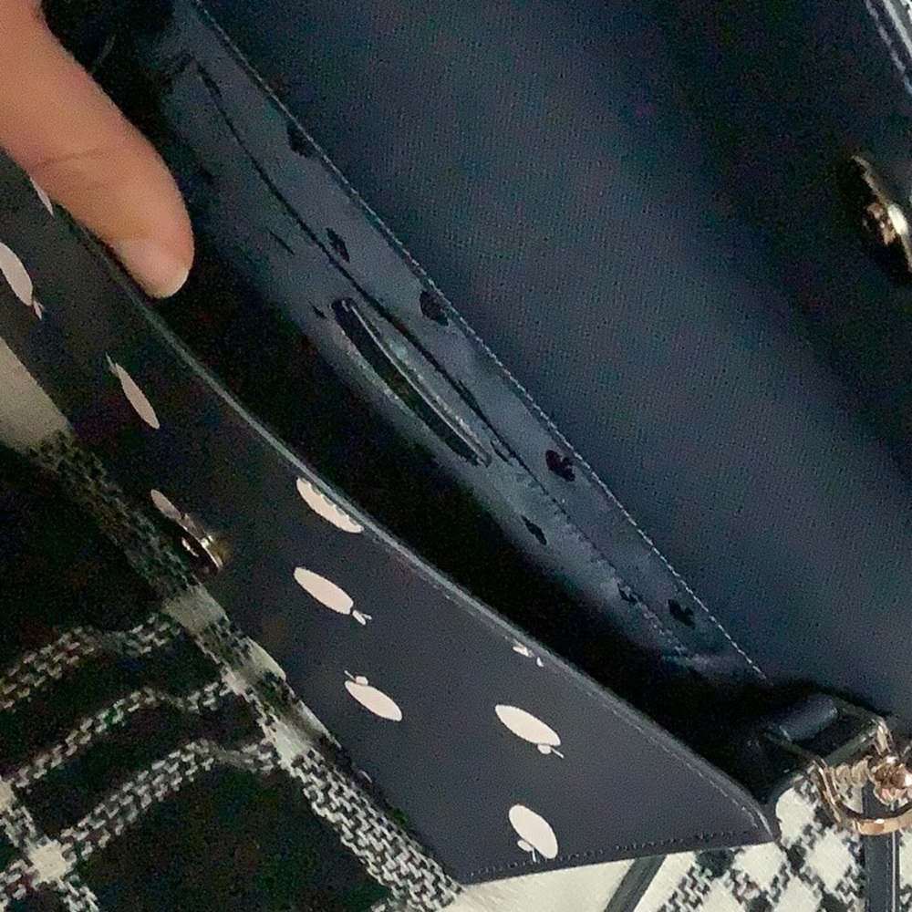 Kate spade Carson orchard toss blue apple print purse - Picture 8 of 13